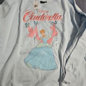 Disney Cinderella Pastel Blue Pullover with Pink Script